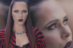 Фронтвумен The Hardkiss Саніна в ролику виконує пісню на тлі власного зображення