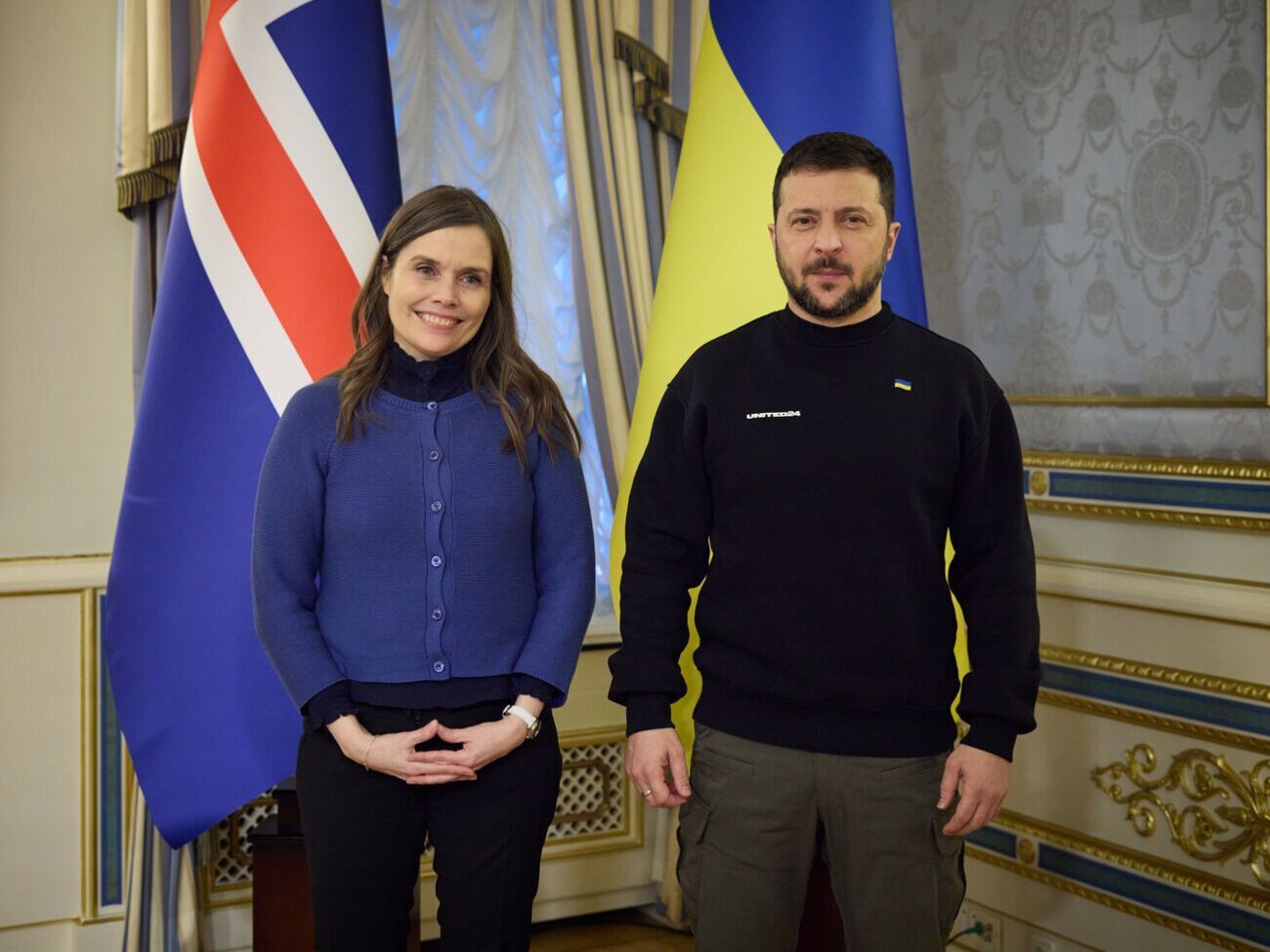 Якобсдоттір і Зеленський провели зустріч у Києві 14 березня