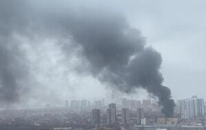 Пожар в здании ФСБ в Ростове-на-Дону виден издалека