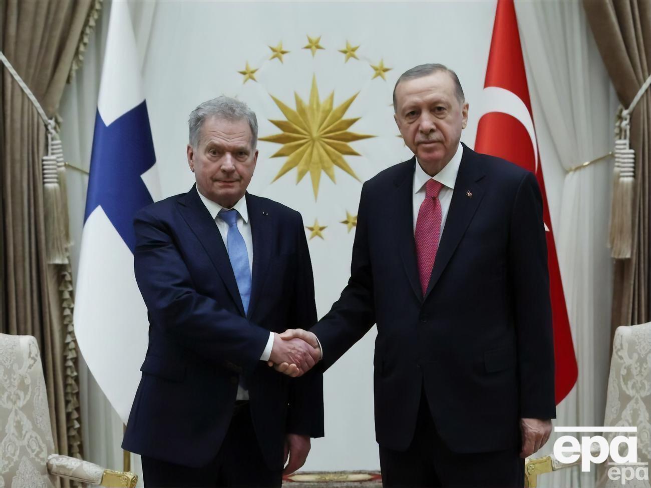 Финляндия в рядах НАТО "внесет весомый вклад в глобальную безопасность и стабильность", отметил по итогам встречи с&nbsp;Нийнисте Эрдоган