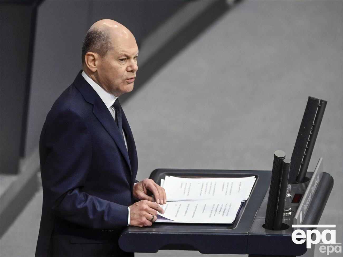 Путін і далі робить ставку на перемогу у війні проти України, зазначив Шольц (на фото)