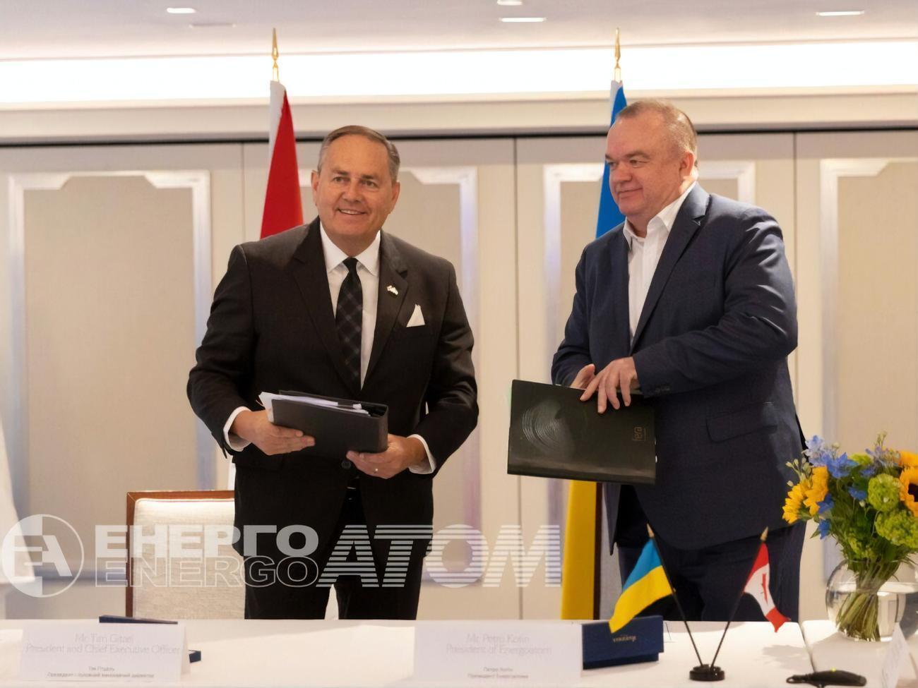 Соглашение в Лондоне 19 марта подписали президент Cameco Тим Гитцель и&nbsp;президент "Энергоатома" Петр Котин&nbsp;
