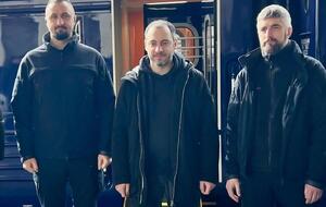 Лященко (праворуч) змінив на посаді голову "Укрзалізниці" Камишіна (ліворуч), поінформував Кубраков (по центру)