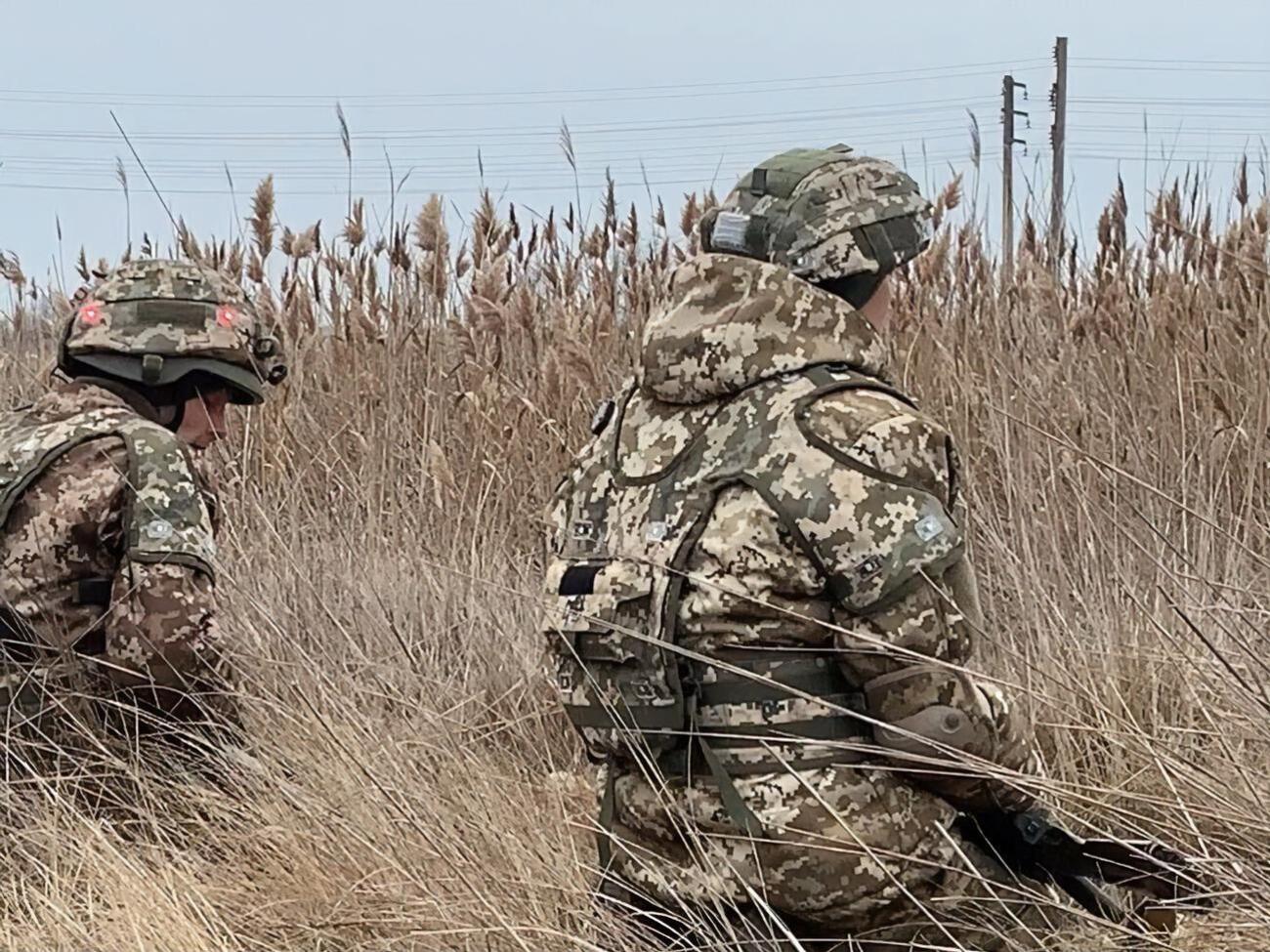 Украинские военные "достаточно результативно" работают на юге, сказала Гуменюк (на фото &ndash; учения бойцов 22-й ОМБР)