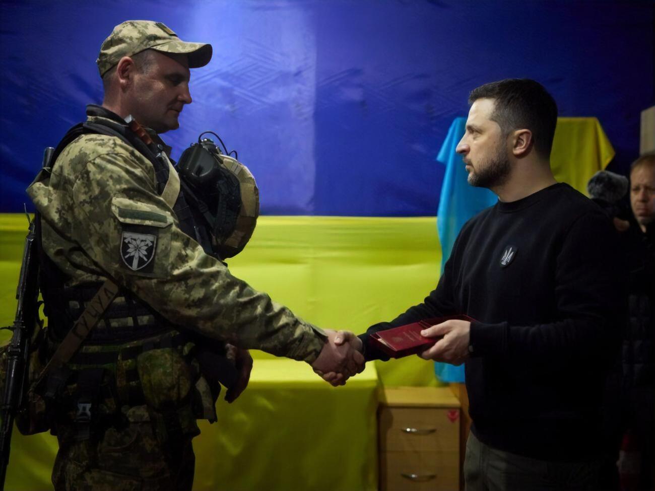 Зеленський поспілкувався з військовослужбовцями в Запорізькій області