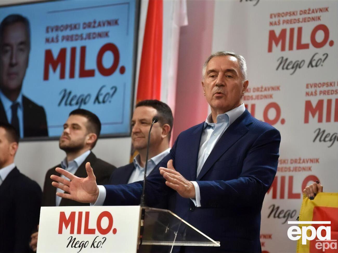 Джуканович сейчас готовится ко второму туру президентских выборов в Черногории