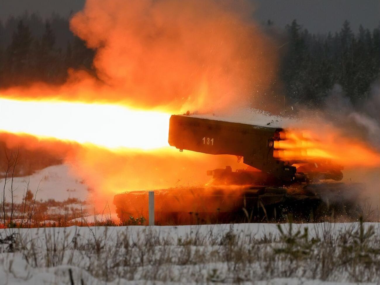 Воїни Центру спецоперацій "А" СБУ спалили російську важку вогнеметну систему "Сонцепьок" у момент її залпу, зазначили в спецслужбі