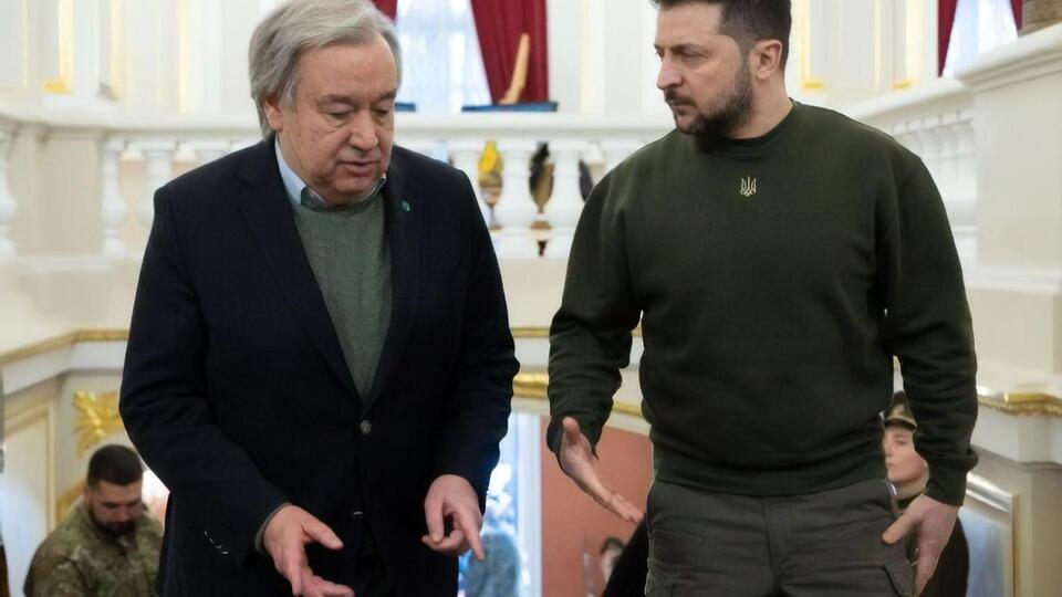 Гутерриш нанес визит в Киев для обсуждения с Зеленским "зерновой инициативы"