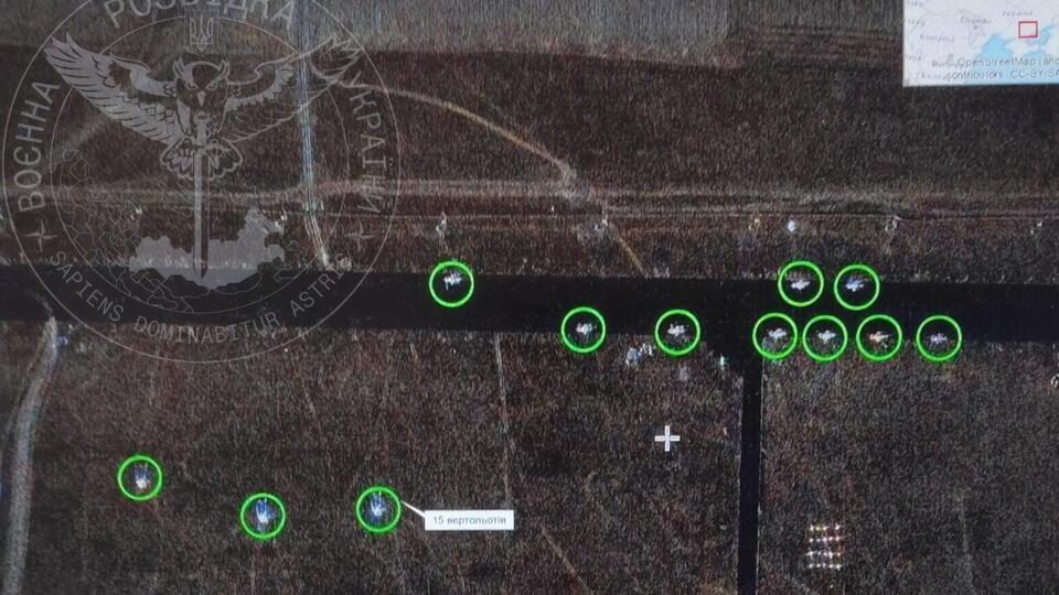Розвіддані із супутника допомогли виявити, зокрема, 27 російських гелікоптерів