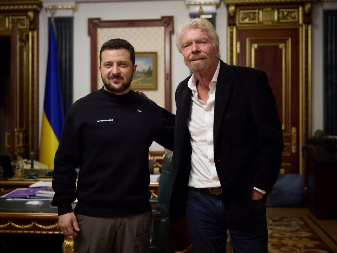 Зеленский и Брэнсон встретились в Киеве