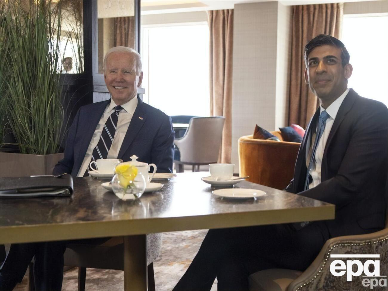 Байдена встретил премьер-министр Великобритании Риши Сунак
