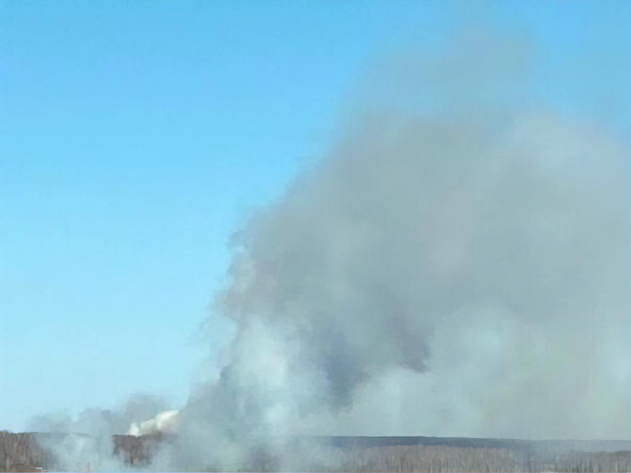 Местные паблики показали фото дыма