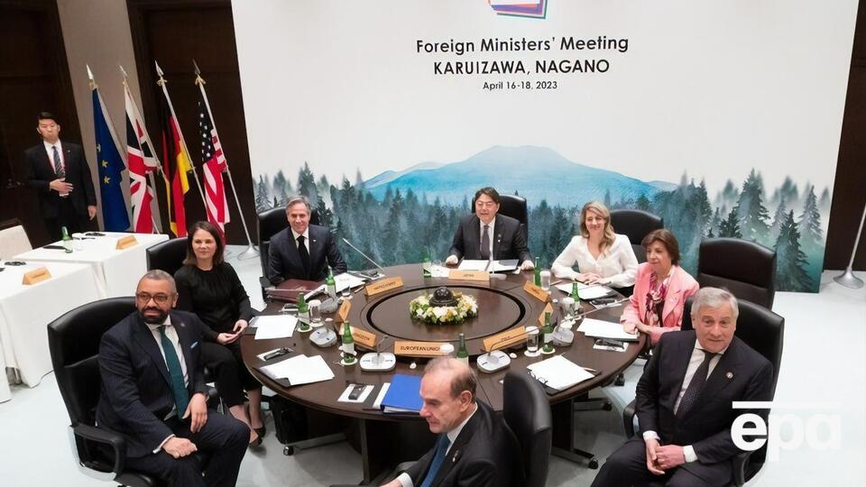Міністри закордонних справ країн – учасниць G7 ухвалили спільну заяву, у якій висловилися про війну в Україні