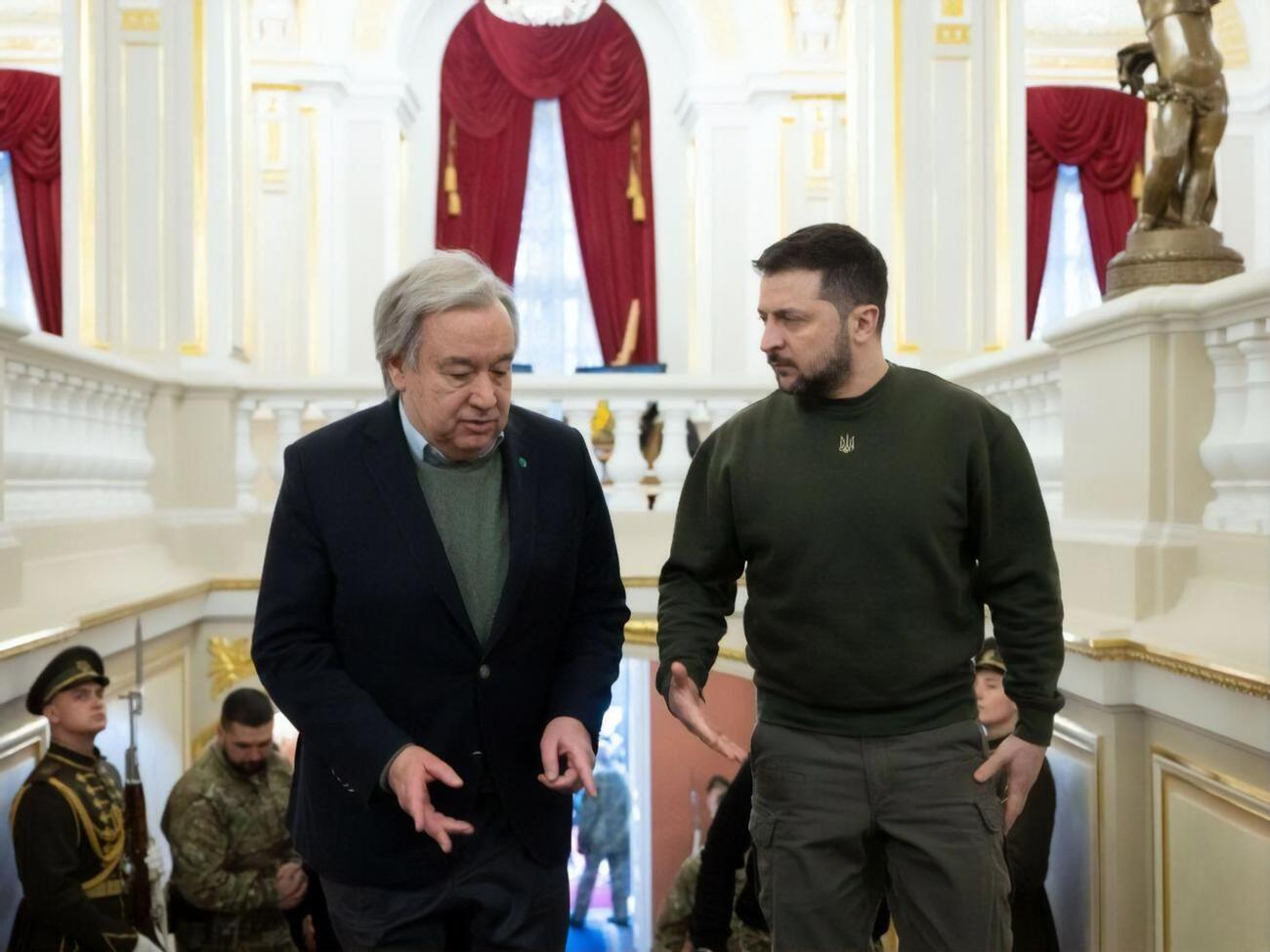 Гутерриш&nbsp;посетил Украину и встретился с Зеленским 8 марта