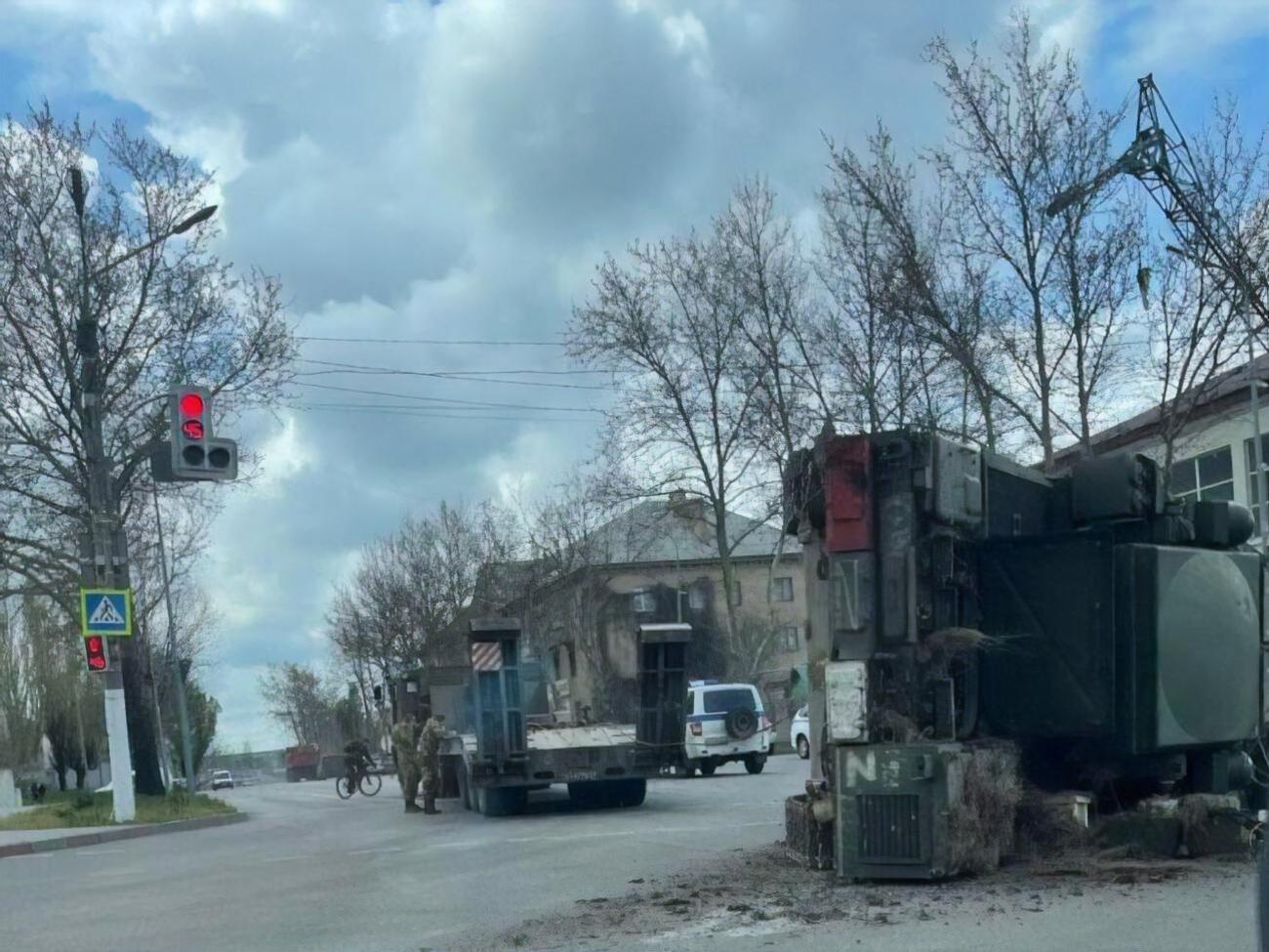 Російська техніка, яка перевозила систему ППО, не вписалася в поворот, зазначив мер Мелітополя