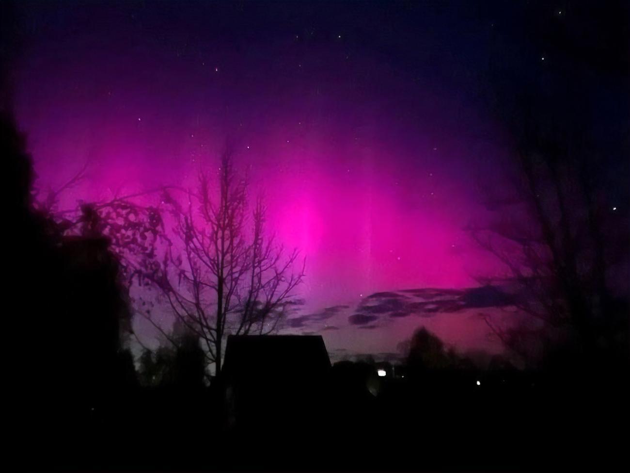 Полярное сияние в Киевской области