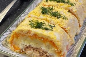 Салат "Мимоза" должен настояться в холодильнике минимум четыре часа