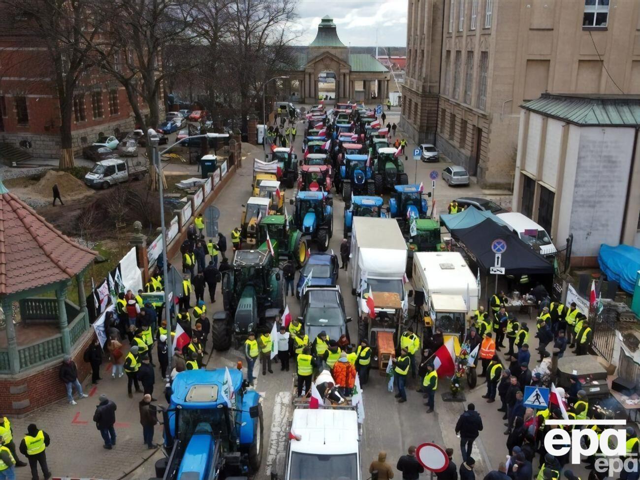 Протесты польских фермеров продолжаются с середины января