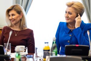 Зеленская в Варшаве встретилась с первой леди Польши