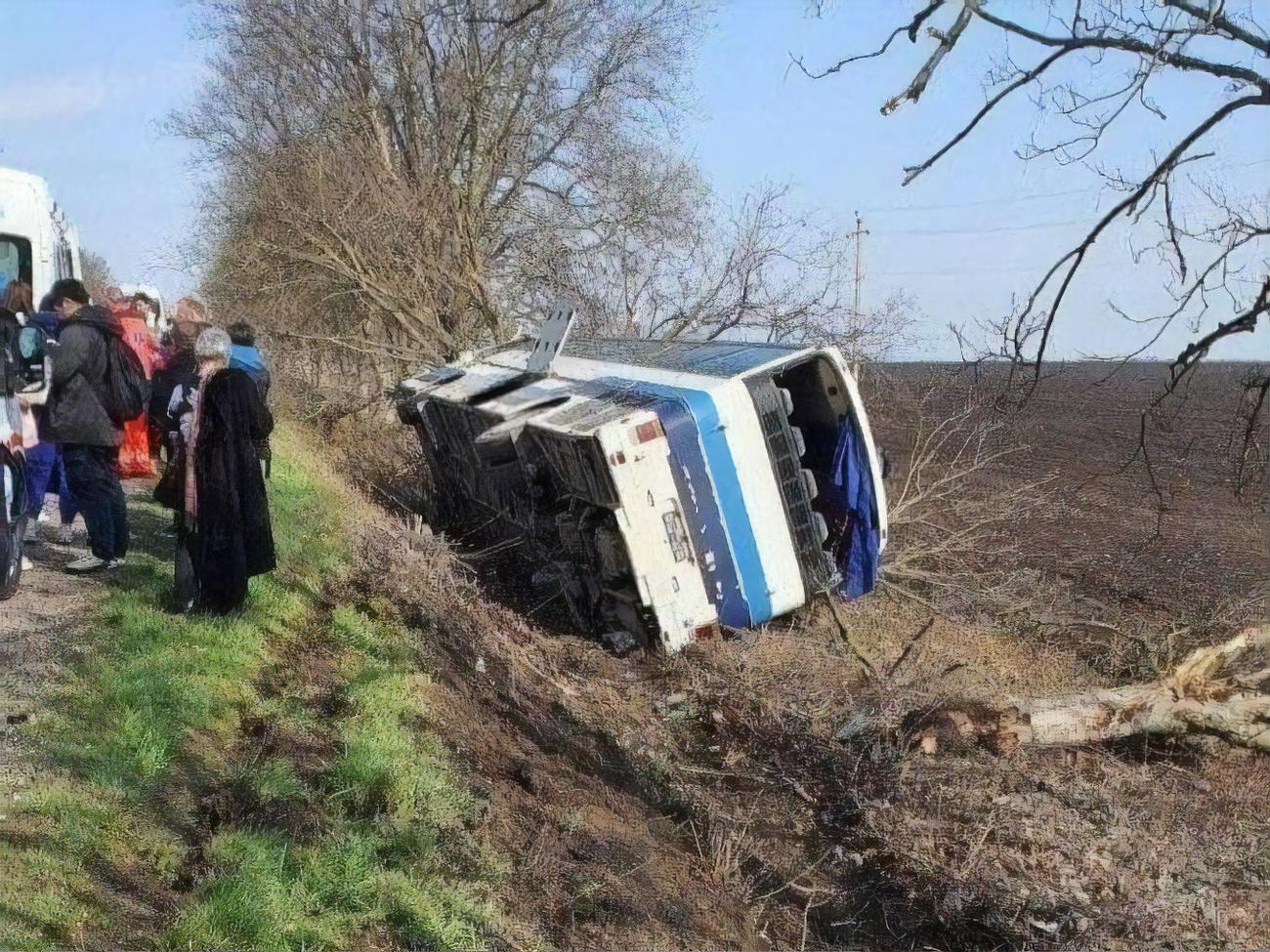 Автобус врізався в дерево, а потім вилетів у кювет