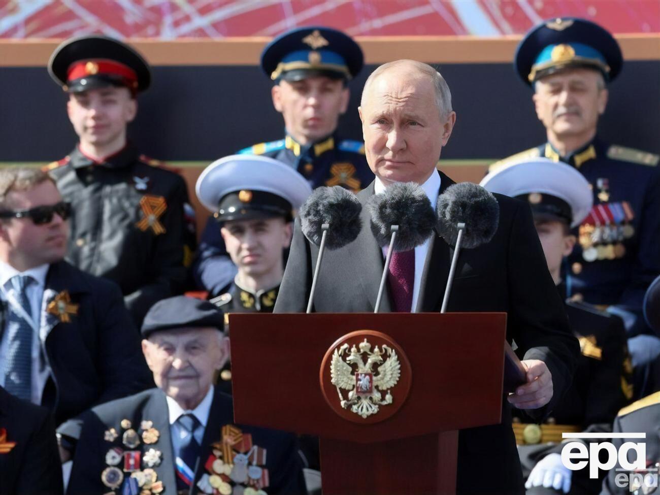 Путін на параді в Москві традиційно звинувачував у війні Захід і Україну