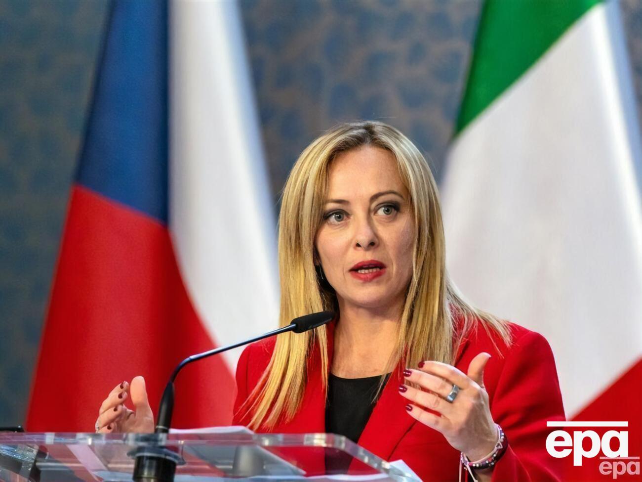 Мелоні: До миру ми дійдемо лише тоді, коли Росія припинить вести воєнні дії