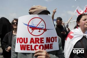 Грузини влаштували акцію протесту проти поновлення сполучення з РФ