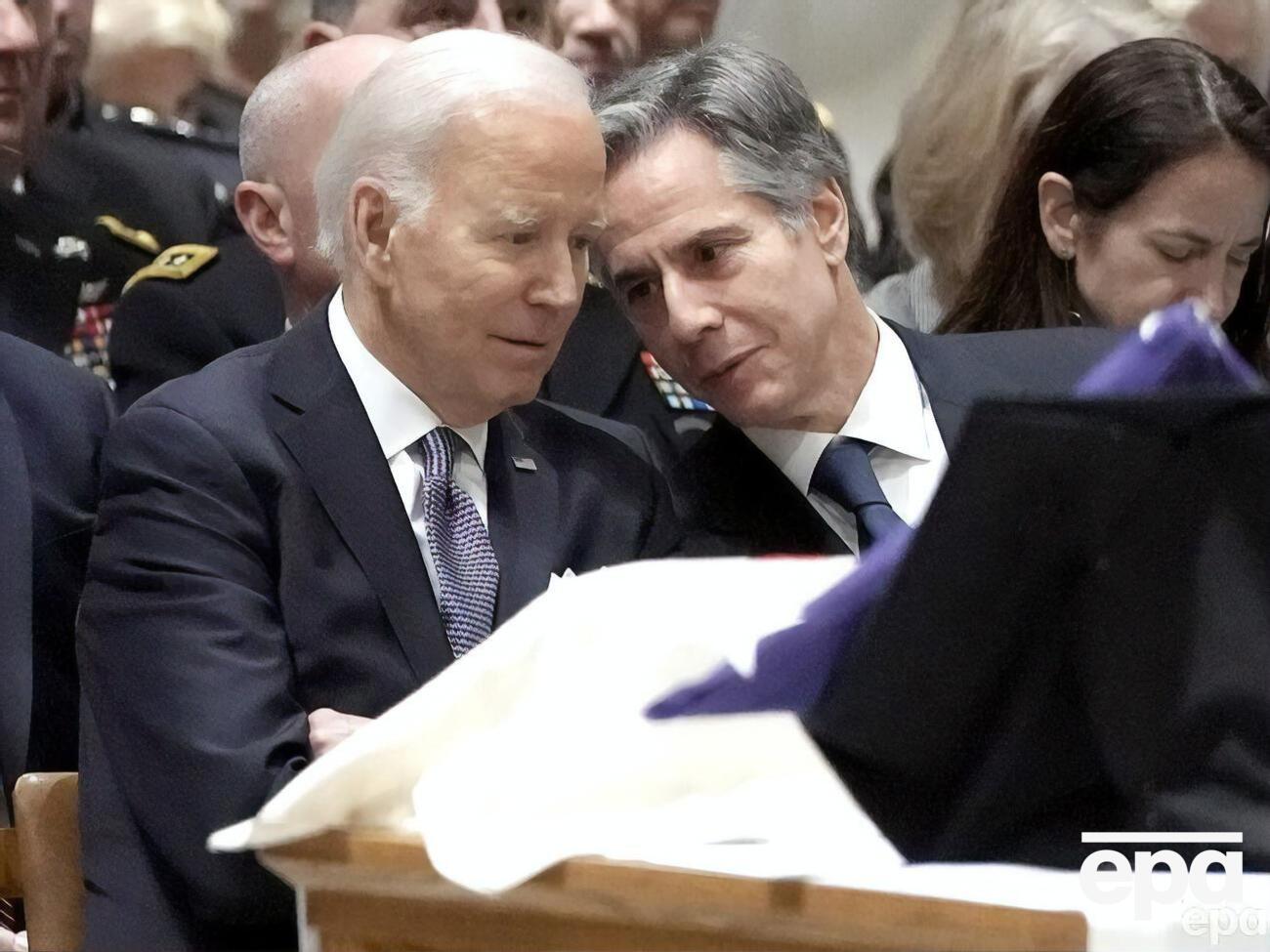 Блинкен (справа) был главной силой в администрации Байдена, добивавшейся разрешения союзникам передать&nbsp;F-16 Украине, сообщили СМИ