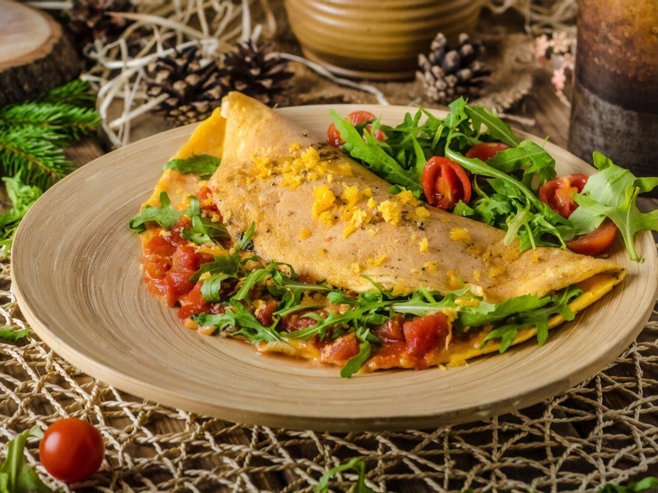 Овсяный блин нужно подавать с овощной сальсой