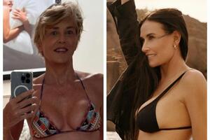 Стоун и Мур засветились в купальниках с трендовым рисунком