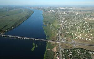 Антоновский мост в Херсонской области