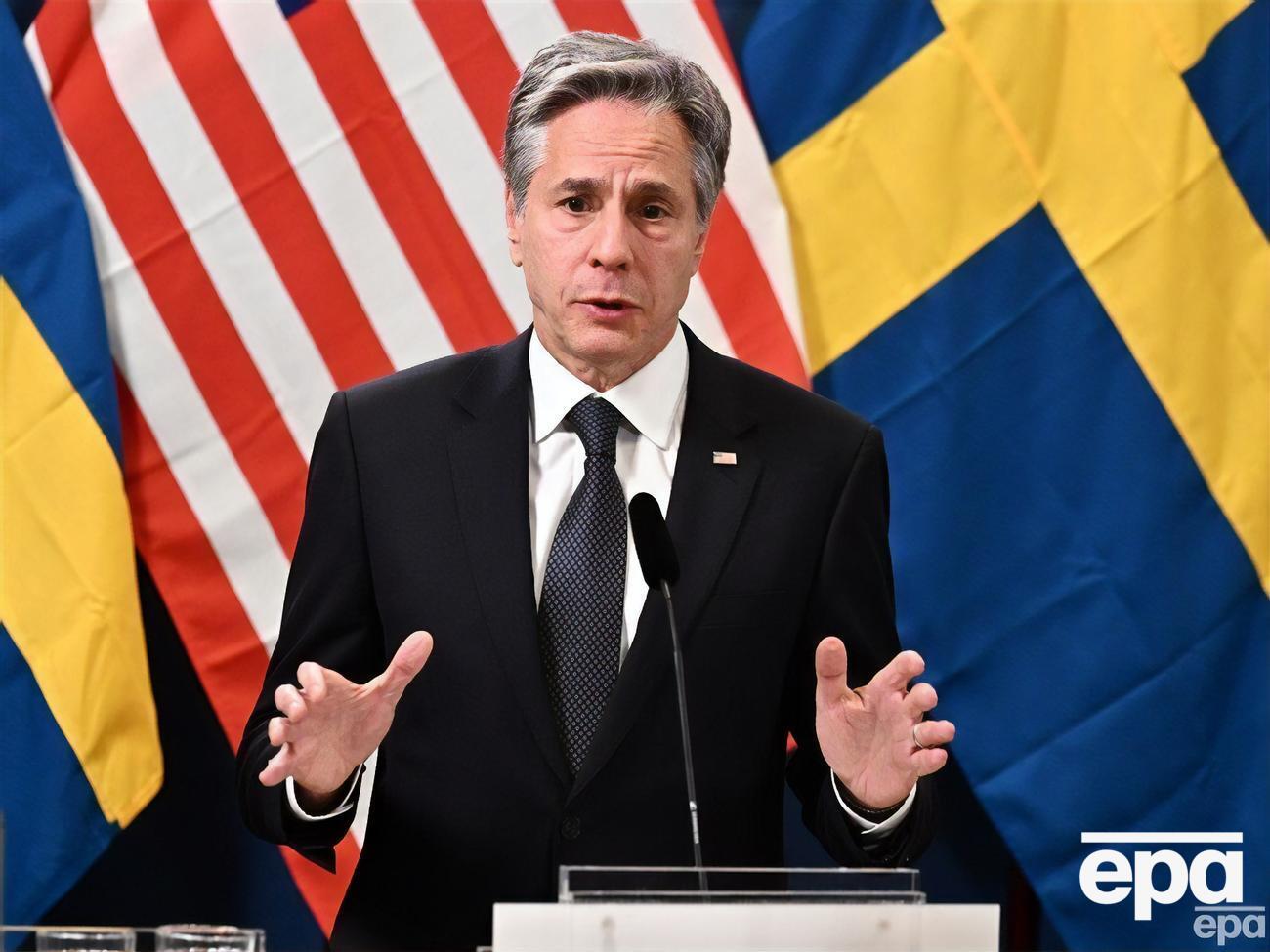 По словам Блинкена, с точки зрения Соединенных Штатов настало время завершить присоединение Швеции к НАТО