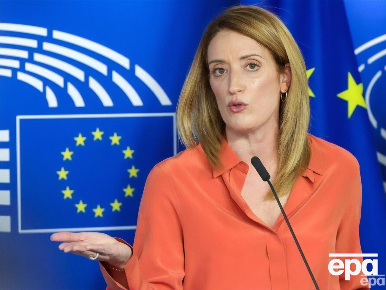 Метсола напомнила, что Россия вторглась в Украину