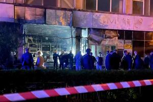 Місце падіння уламків збитого над Києвом безпілотника