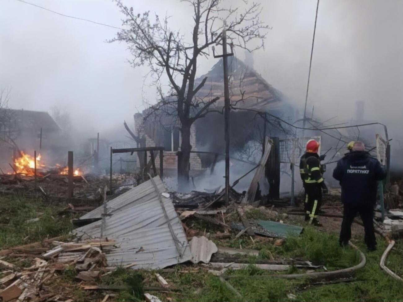 Российские захватчики ночью 29 апреля обстреляли Краматорск