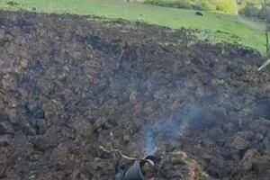 В Ізюмському районі російська ракета впала в поле