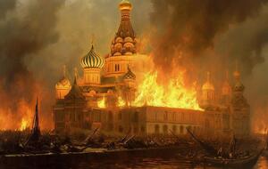 Пылающий Кремль на картине Репина выглядел бы вот так по мнению искусственного интеллекта
