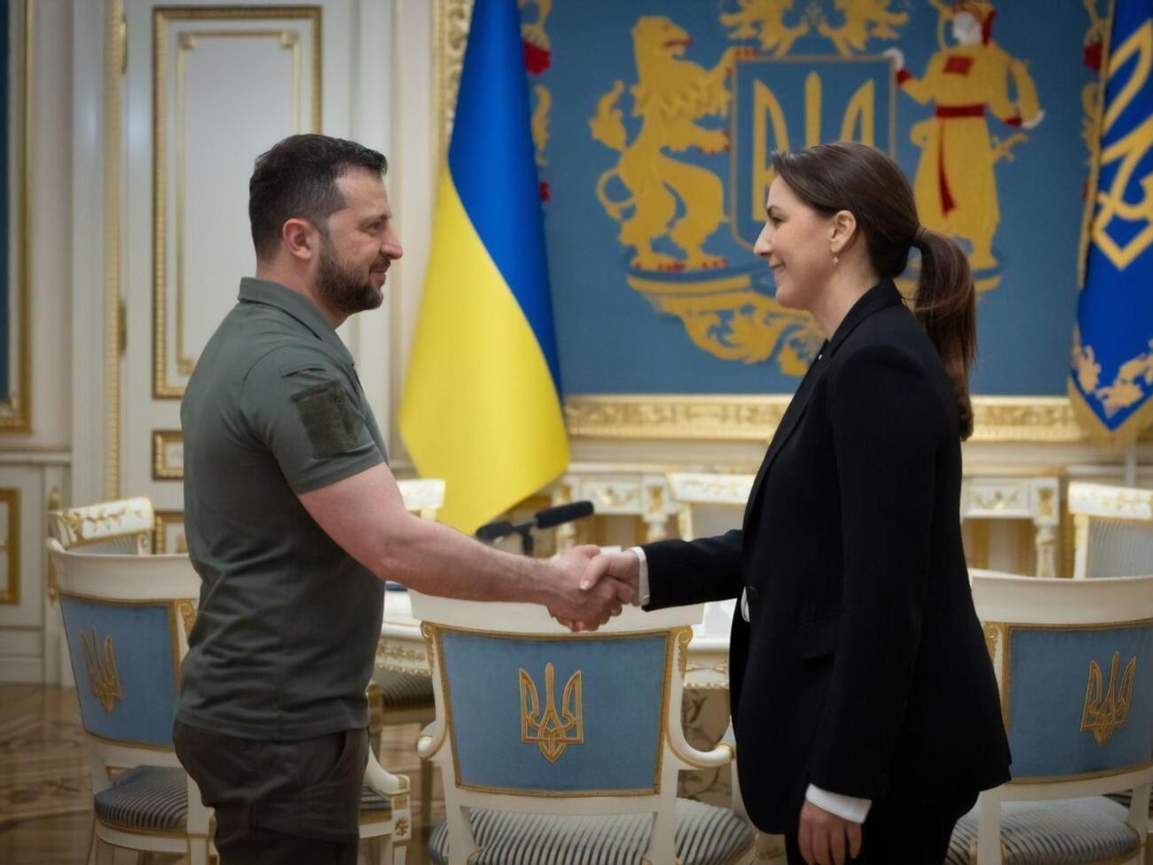 Зеленський зустрівся з міністеркою з ОАЕ Альмхейрі