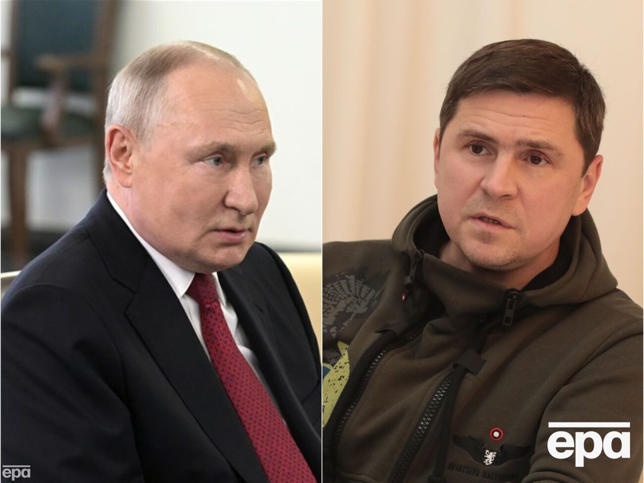 Подоляк (праворуч) відреагував на "досить промовисту" заяву Путіна