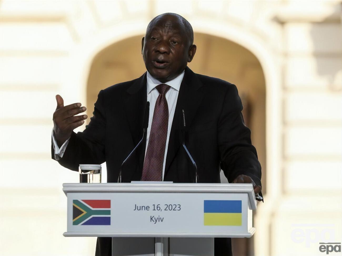 Рамафоса зазначив, що африканські лідери "ніколи не думали", що їхній візит до України та РФ "приведе до негайних результатів"