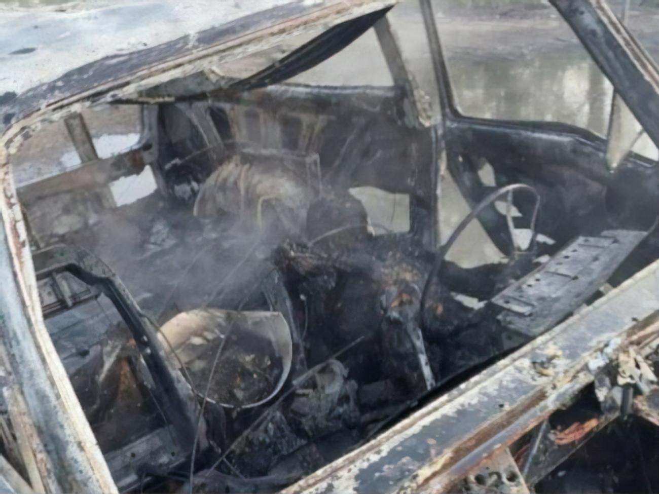 Федоров показал взорванный автомобиль