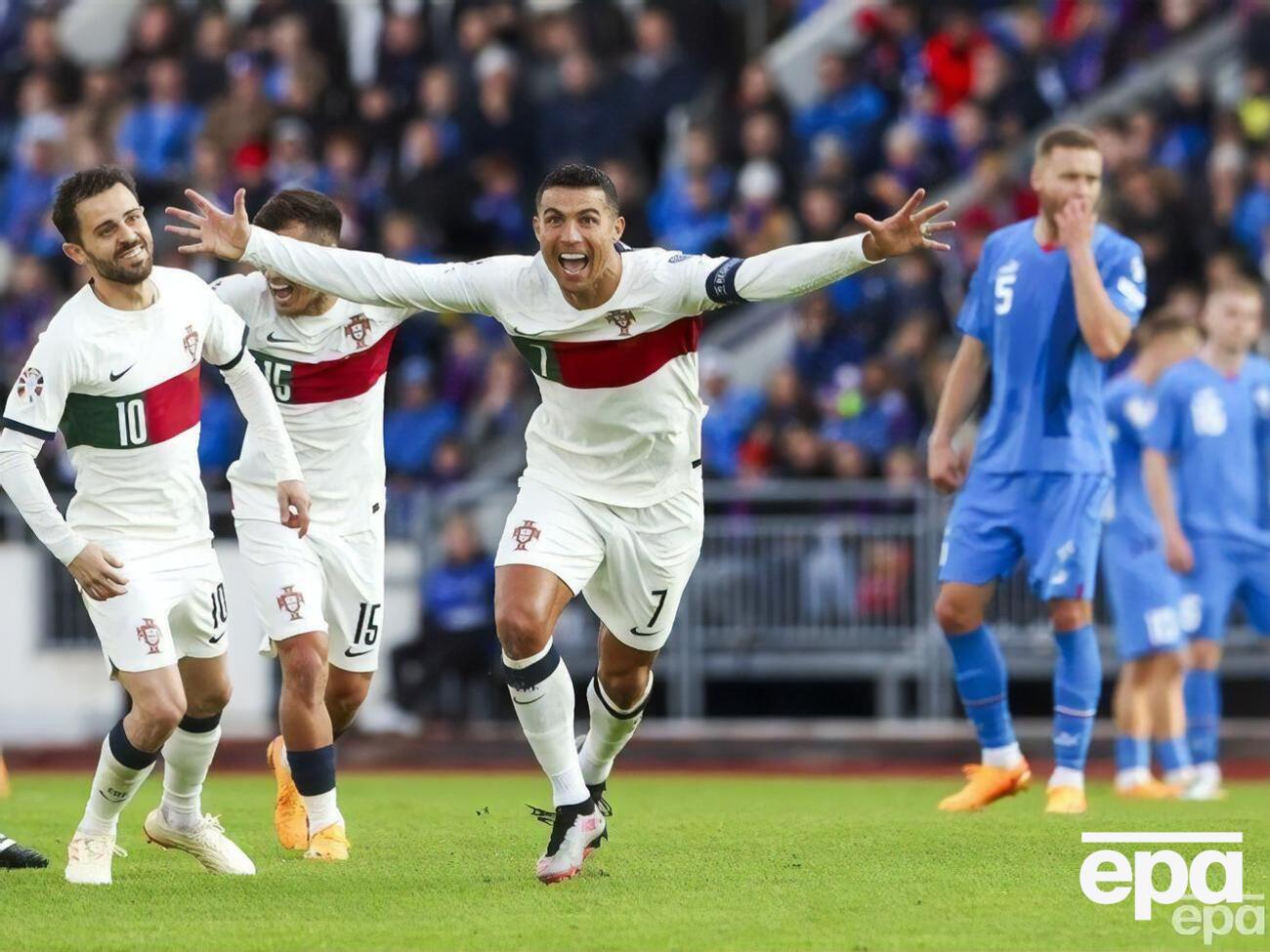 Роналду забил победный гол в ворота Исландии в матче отбора на Евро 2024