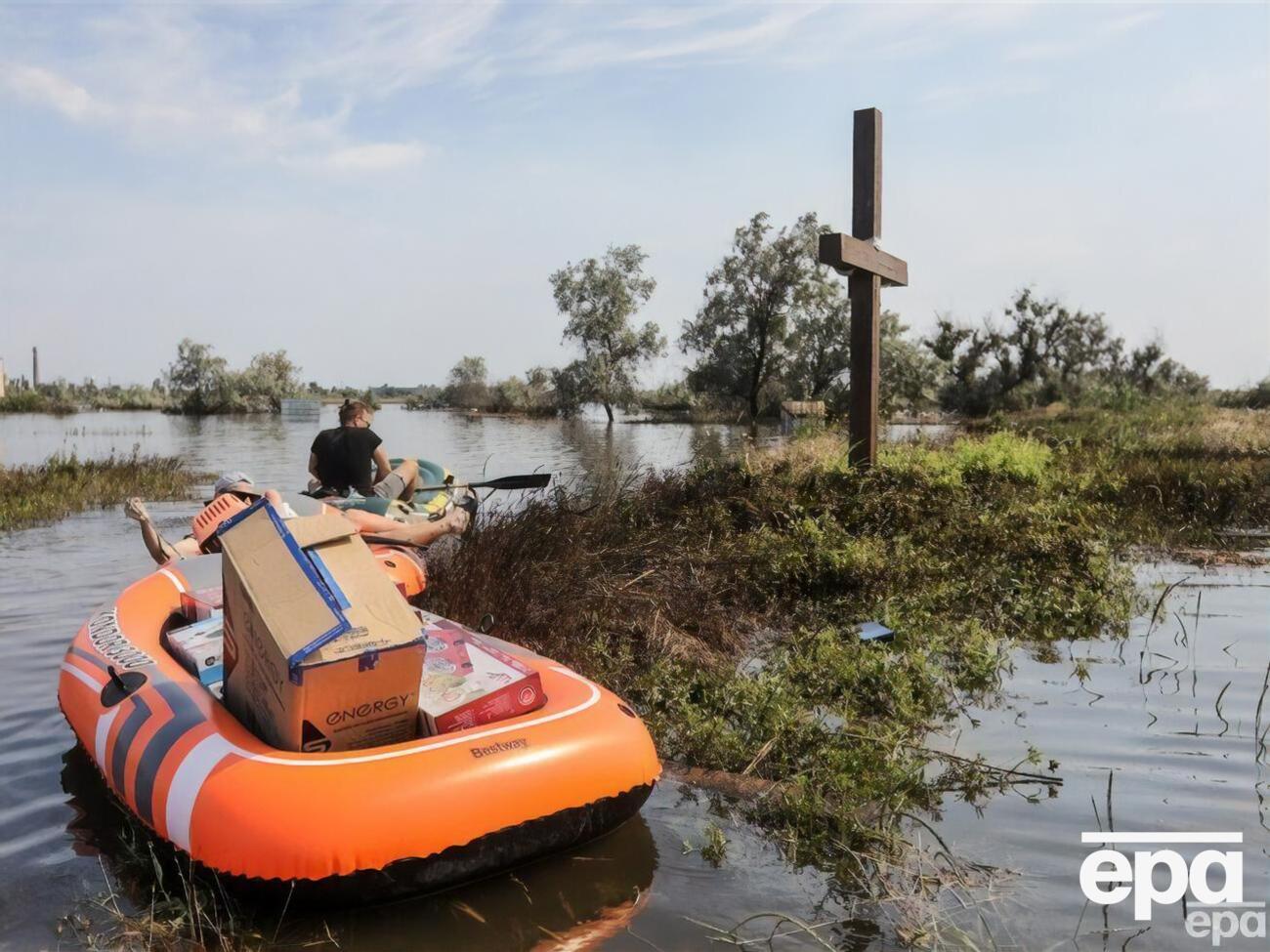 Після підриву Росією ГЕС було зруйновано дамбу водосховища