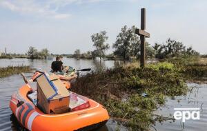 После подрыва Россией ГЭС была разрушена дамба водохранилища