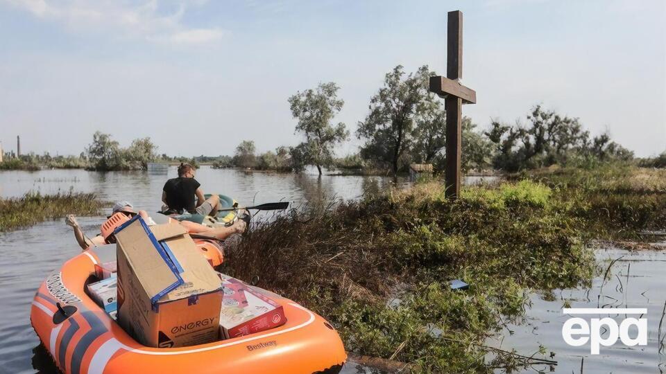 Після підриву Росією ГЕС було зруйновано дамбу водосховища