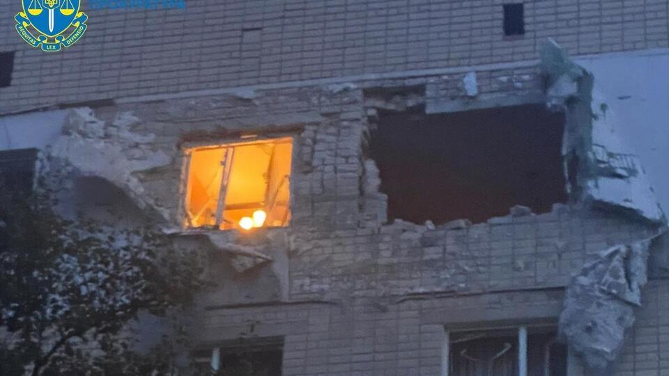 Один из российских снарядов попал в пятиэтажку