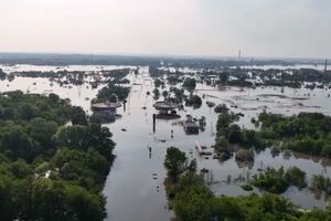 Вид на оккупированные Олешки