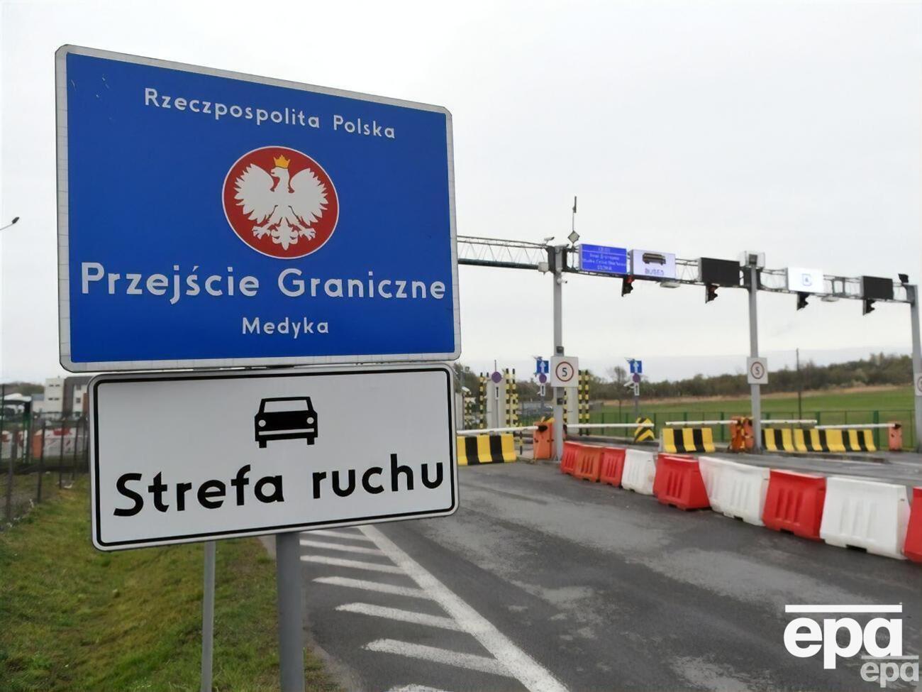 На границе фермеры протестовали против въезда фур из Украины в Польшу
