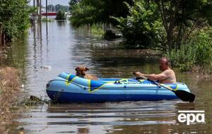 Херсонцы помогают спастись от паводка домашним животным