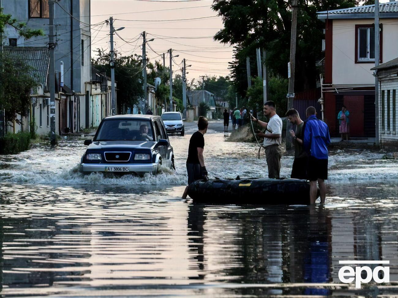 В окупованій Голій Пристані фіксують підвищення рівня води